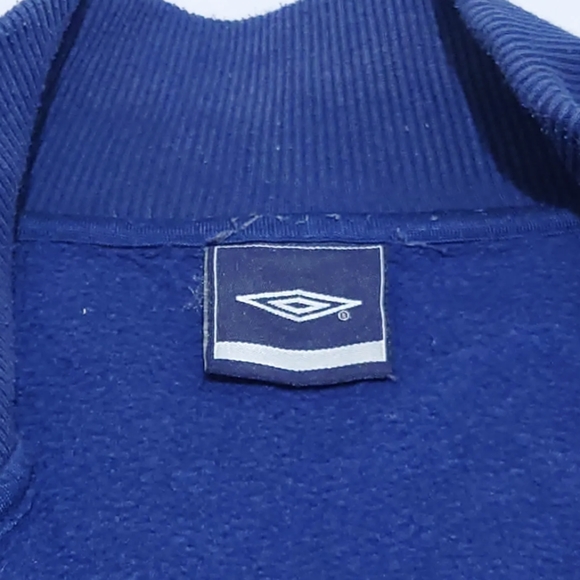 Vintage Umbro Tracksuit Jacket Men's Extra Large Long Sleeve Full Zip Blue - Picture 3 of 12